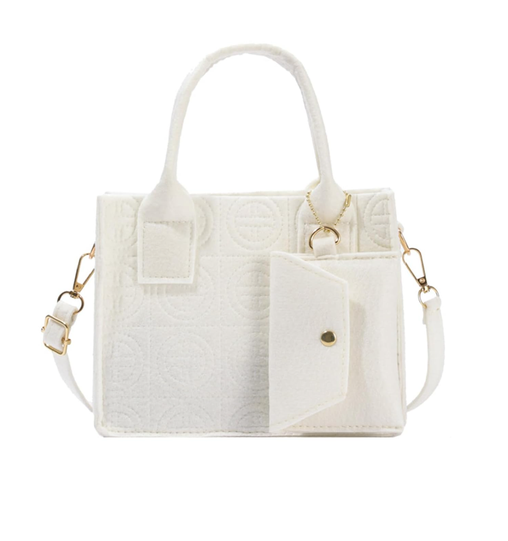 Crossbody Messenger Bag with Coin Purse - Ladies Fashion Handbag, W, 10.63x8.66x4.53in