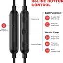 ASKUBSKU 3.5mm Headphones 5.9 ft Long Cord Wired Earbuds with Microphone Noise Cancelling Earphone HiFi Stereo Clear Call Volume Control Plug in 3.5mm Jack Wired Ear Buds for Laptop Chromebook PC