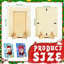 Geelin 24 Sets Winter Wooden Picture Frame DIY Painting Craft Bulk, Christmas Snowflake Photo Frame Crafts 4 x 6 Inch Christmas Arts Decor for Winter Holiday Party Home Classroom Tabletop Ornaments