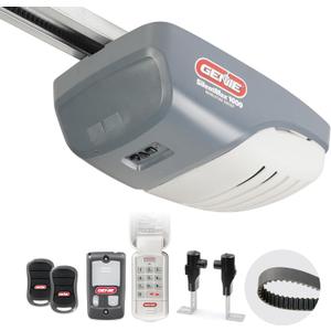 Genie SilentMax 1000 Garage Door Opener - Ultra-Quiet Belt Drive - Includes two 3-Button Pre-Programmed Remotes, Wall Console, Wireless Keypad, Safe T-Beams - Model 3042-TKH, 140V DC Motor