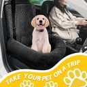 Dog Car Seat for Small Medium Dogs,Detachable Washable Travel Safety Pet Booster Seat, Comfy Ultra Soft and Multifunctional Car Travel Bed,Black