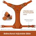 No Pull Dog Harness, Puppy Vest with Front Clip for Small Medium Large Sized Dog(Carmel Brown,M)