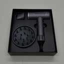 LESCOLTON Blow Dryer with Diffuser, Ionic Hair Dryer 110,000 RPM Brushless Motor 1400W Powerful High Speed, LED Display, 3 Speeds for Fast Drying, Low Noise, Lightweight Home Travel (Iron Gray)