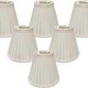 Royal Designs, Inc. CS-841WH-6 Pleated Empire Chandelier Shade, 3 x 6 x 5, White, 6-Pack