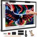 Rechargeable A2 Light Pad 23.7"x15.8", Large LED Light Board for Diamond Painting, 3-Color Modes Light Box, Diamond Art Light Table, Lightbox for Tracing and Drawing, Sketching, Artists