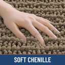 Smiry Bathroom Rugs Mat 36x24, Extra Soft Absorbent Chenille Bath Rugs, Non Slip Rubber Backing Machine Washable Quick Dry Bath Mats for Bathroom Floor, Tub, Shower, Home Decor Accessories, Camel