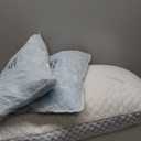 Cooling Pillow for hot Sleepers - Bed Pillows Queen Size Premium Set of 2 - Adjustable Shredded Memory Foam - Medium to Firm Pillows for Back, Stomach & Side Sleepers -Washable Cover (Bamboo White)