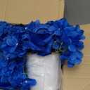 Flower Table Centerpieces - Set of 6 Floral Arrangement Artificial Wedding Hydrangeas Floral Arrangement with Rustic Metal Vase for Bridal Tea Party Event Decorations - Royal Blue