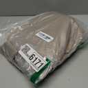 Lecloud Bessie Stone Short Curtains 45 Inch Length 2 Panels, Faux Linen Light Filtering Curtains with Dual Rod Pocket, Farmhouse Small Window Curtain for Bedroom Living Room, Each 30 W x 45 L