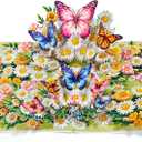 2 x CUTPOPUP Mothers Day Pop Up Card for Mom, 3D Daisy Butterflies Greeting Card, Birthday Card for Mom, Wife, Grandma, Daughter, Floral Card for Women