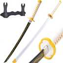 Anime Zenitsu Sword - 41 inch,Demon Slayer Sword, Fake Zenitsu Katana Sword with Stand, Demon Slayer Katana