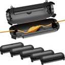 iwillink 6 Pack Outdoor Extension Cord Cover Waterproof - Weatherproof Electrical Connection Box for Outdoor Outlet, Plug, Socket, Christmas Holiday Decoration, Power Tool, Black