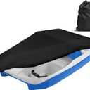 iCOVER Pedal Boat Cover, Fits 3 or 5 Person Paddle Boats Water Proof Heavy Duty Paddles Cover, Black
