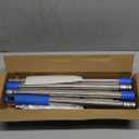 Moss Grout Remover Brush Tool with Detachable 64.9Inch Handle for Outdoor Concrete Deck Pavers Patios Walkways Crevice Cleaning, 2 Pcs Metal Wire Brush Heads with Crack Scraper Weeder Puller (Blue)