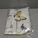 Dish Drying Mat for Kitchen, Pastoral Daisy and Butterfly White Wood Grain Absorbent Kitchen Counter Mat, Dish Drying Pad for Dishes, Utensils, Pots and Camping, 18"x24"(1 Panel)