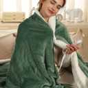 ESTINGO Heated Blanket Full Size, Full Electric Blanket with 6 Heating Levels & 1-10 Hours Adjustable Timer, Fast Heating Blanket with Full Body Warming, Overheating Protection, 72"x84", Hunter Green