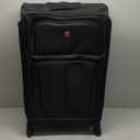 SwissGear Sion Softside Expandable Luggage, Black, Checked-Large 29-Inch