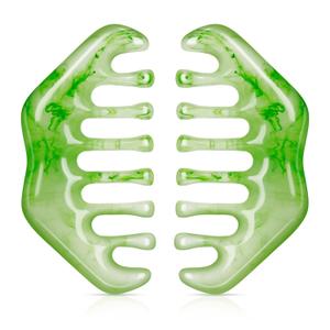 Geiserailie 2 Pieces Jade Combs Massage Stone Hair Gua Sha Scraping Scalp Comb Facial Massage Tool Multifunctional Handheld Head Tools Head Caring Therapy Mother's Day Gift(Elegant Style)