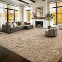 9x12 Extra Large Area Rugs for Living Room, Shaggy Non-Slip Rugs for Bedroom Kids Playroom Dorm Room, High Pile Ultra Soft Carpet, Beige