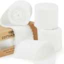 White Ribbon 1-1/2 x 15 Yards Handmade Cotton Frayed Fringe Fabric Ribbons for Crafts Flower Bouquets Wedding Baby Shower Home DIY Decor