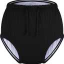 Special Needs Reusable Swim Diaper  Waterproof & Leakproof Incontinence Swimwear for Toddler, Youth & Adult, Unisex Cloth Diaper Cover (Black, S)