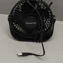 Gaiatop USB Desk Fan, 3 Speeds Strong Airflow, 5.5 Inch Portable 90 Rotate Quiet Cooling, Small Personal Table Fans for Bedroom Home Office Travel Black