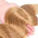 34 inch AuokMar Honey Blonde Bundles 27 Body Wave Bundles Huma Hair Double Weft Soft Real 27 Blonde1 Bundle Human Hair Extensions 100g