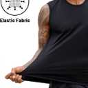 EKLENTSON Mens Sleeveless Shirts Lightweight Cotton Muscle Shirts Gym Training Active Tank Soft Summer Beach Casual Tank (Black, S)