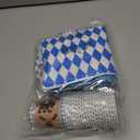 161 Oktoberfest Party Supplies Dinnerware Set - Bavarian German Design with Plates Cutlery Cups & Tablecloth-Blue Diamond Themed Decor for 20 Guests Perfect for Beer Festival, Oktoberfest Celebration