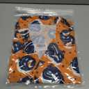 Men Halloween Shirt Fun Pumpkin Print Button Up Shirts Casual Hawaiian Short Sleeve Shirt Holiday Aloha Shirts (Orange, XL)