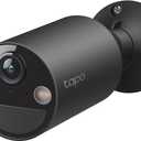 Tapo by TP-Link Wireless Outdoor Security Camera, 1080P, Up to 180 Days Battery Life, Free Person Detection, SD/Cloud Storage, Spotlight Color Night Vision, Alarm, No Hub Needed, Black, C403