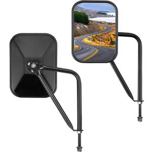 JOYTUTUS Mirrors Doors Off Compatible with 1987-2026 Wrangler YJ TJ JK JKU JL JLU Gladiator JT, Anti-shake Wide Vision Mirrors Easier Install Door Hinge Mirror, Doorless Side Mirror, Wrangler/Gladiator 1987-2024