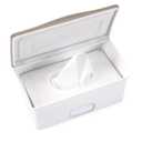 Ubbi Baby Wipes Dispenser with Weighted Plate and Secure Seal, Nursery and Baby Registry Essential to Keep Wipes Fresh, Taupe (Pack of 1)