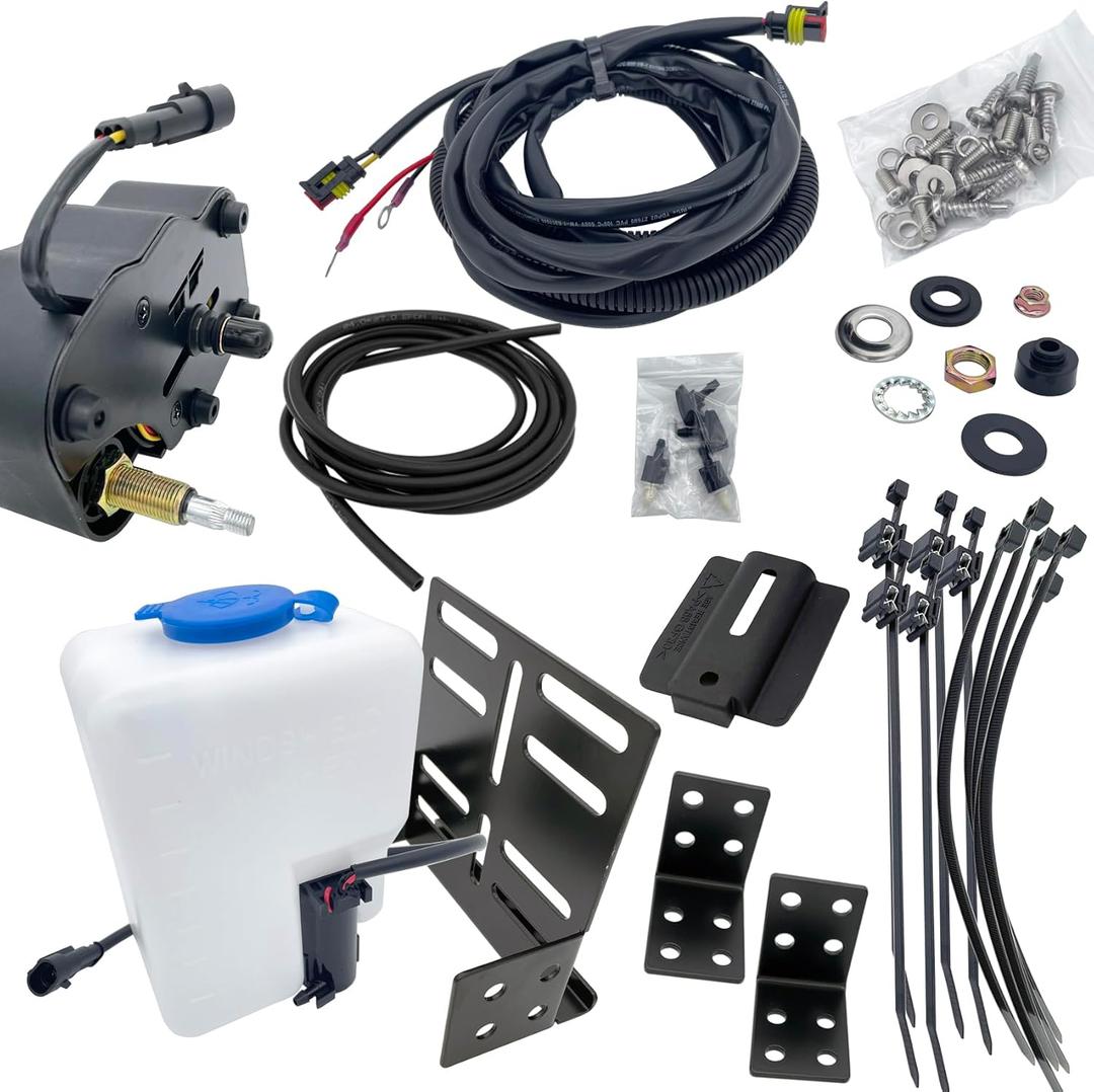170 degree Wiper Motor Kit Universal Type for Various UTV fits Polaris RZR Ranger fit Honda Pioneer 700 1000 as wide as 165 172 180 degree wiper motor (B170 Wiper Kit without Blade & Arm)