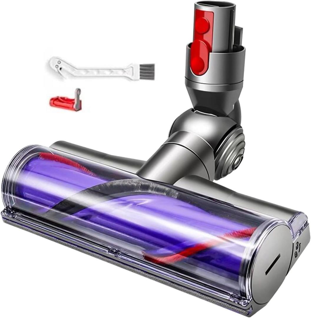 Upgrade Quick-Release Vacuum Direct Drive Head Replacement for Dyson V7 V8 V10 V11 V15Suitable for Hardwood Floor Carpets Attachment SV10 SV11 SV12 SV14 Replacement Part Electric Head Roller Brush