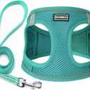 Dog Harness with Leash Set, No Pull Adjustable Reflective Step-in Puppy Pet Vest Harnesses for Small Medium Large Dogs and Cats,Forest Green XXS (Chest:10"-12")