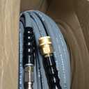 Pressure Washer Hose 200FT 3/8" for Cold and Hot Water 212F, with Swivel Quick Connect, 4500PSI Kink Resistant Grade Steel Wire Braided, Power Washer Hose With 2pcs M22-14mm Adapter (Gray)