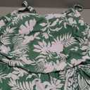 Eomenie Plus Size Swimdress for Women One Piece Swimsuit Tummy Control Swim Dresses Skirt Bathing Suit (White Green Leaf Print), 22W