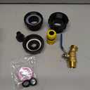 275-330 Gallon IBC Tote Water Tank Adapter with 3 Size Fittings, 2.44" Fine2" Fine and 2" Coarse Thread + Lead-Free Brass Faucet, IBC Tote to Garden Hose Adapter