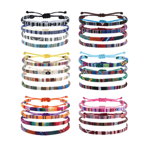 Florideco 24 Pcs Boho Surfer Bracelet Anklet Adjustable Beaded Anklets Handmade Braided Bracelet Colorful Anklet Summer String Rope Ankle Bracelets Waterproof Surfer Beach Bracelet Boho Jewelry for Women Men