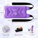 KingPavonini XXL Knee Ice Pack Wrap Around Entire Knee After Surgery, Large Reusable Gel Ice Pack for Injuries, Pain Relief, Swelling, Sports Injuries, 1 Pack (Purple)