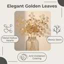 40 Pcs Decor Fake Heart Leaves for Christmas Decoracion Gold Leaf
