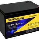 12V 20Ah Lithium LiFePO4 Deep Cycle Battery, 4000 Cycles Rechargeable Battery for Electric Scooter, Ride On Toy, Lighting, Power Wheel, Fish Finder and More with Built-in 40A BMS