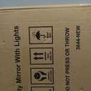 M MIVONDA Hollywood Vanity Mirror with Dimmable 15LED Bulbs Lights 3 Lighting Modes 2In1 Large Lighted Makeup Mirror for Desk and Wall with Plug-in and USB Charger Port