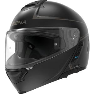 Sena Impulse DOT Flip Up Modular Bluetooth Helmet w/Sound by Harman Kardon Dual Visor Helmet with Integrated Mesh Intercom System / MP3 / Voice Dial (Matte Black, Medium)