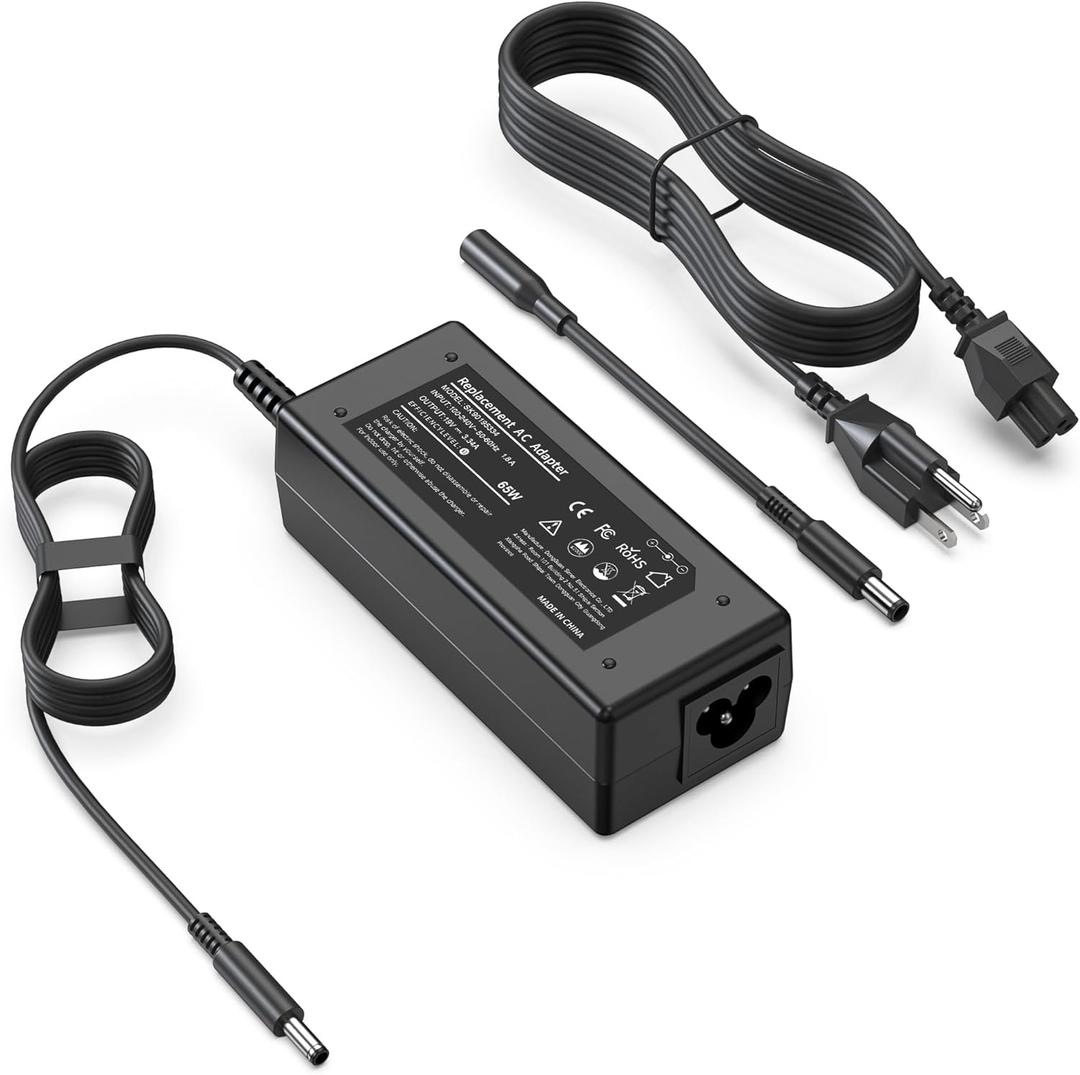 65W 45W AC Adapter Laptop Charger Round Tip Compatible with Dell Inspiron 15 Charger 13 14 17 3000 5000 7000, 2-in-1 Series 3558 3181 5100 5535 5559 5567 XPS 9350 9360 Charger Laptop Power