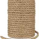 Tenn Well 8mm Jute Rope, 98 Feet 5/16 Thick Jute Cord Strong Rope Twine for Crafting, Gardening, Home Decoration, Cat Scratcher (8MM x 98FT)