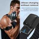 Nylon-Bicep-Bands for Whoop-5.0/4.0 One/Peak/MG/Life band - Adjustable Elastic Breathable Replacement Bicep Band for Whoop 3.0/4.0/5.0, Fitness Bands for Health,Fitness Activity Tracker (Black)