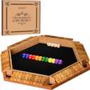 Nicecho 2-6 Players Shut The Box Dice Game, Wooden Board Table Math Game with 16 Dice, Classics Tabletop Games for Kids Adults, Family,Classroom,Home,Party or Pub