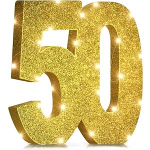 ToCome 50th Birthday Party Decorations 12x12 Inch Anniversary 50th Centerpiece Table Decorations